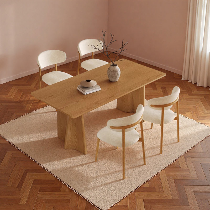 Table de salle à manger Exquise, H 29,52 po x L 62,99 po x l 31,49 po, 5 pièces: table, 4 chaises