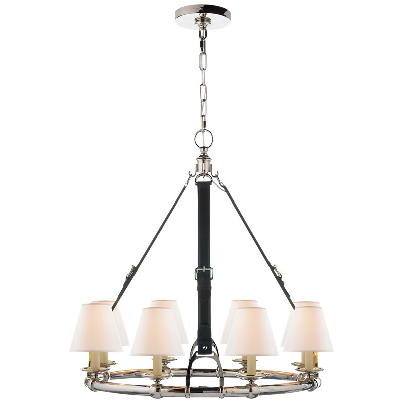 Ralph Lauren Westbury 8 Light Chandelier, Polished Nickel