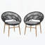 Chaise d'extérieur en osier, ensemble de 2-1467488610