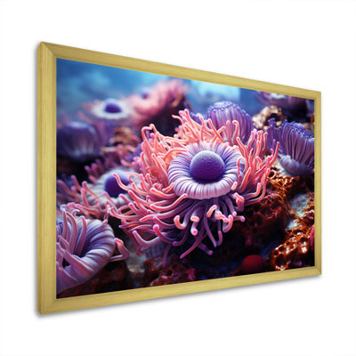 Harmonie d'animaux mauves et roses sur toile