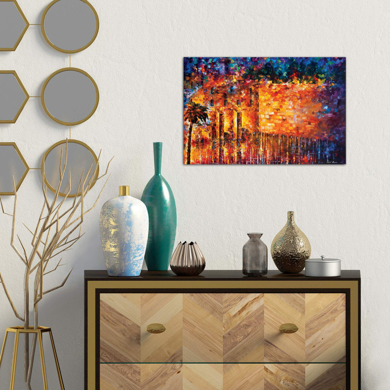 Wailing Wall by Leonid Afremov - Wrapped Canvas Painting, 101.6 cm H x 66.04 cm W x 1.91 cm D