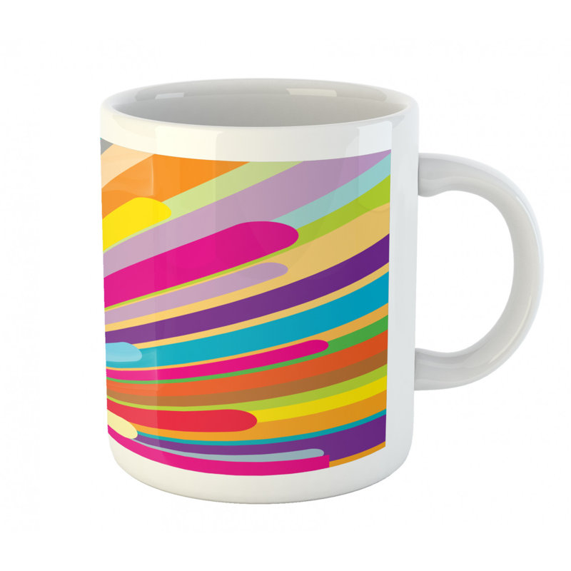 Grande tasse à café arc-en-ciel