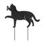 Piquet de jardin à silhouette de chat en métal 20 po H 20,5 po 2-en-1