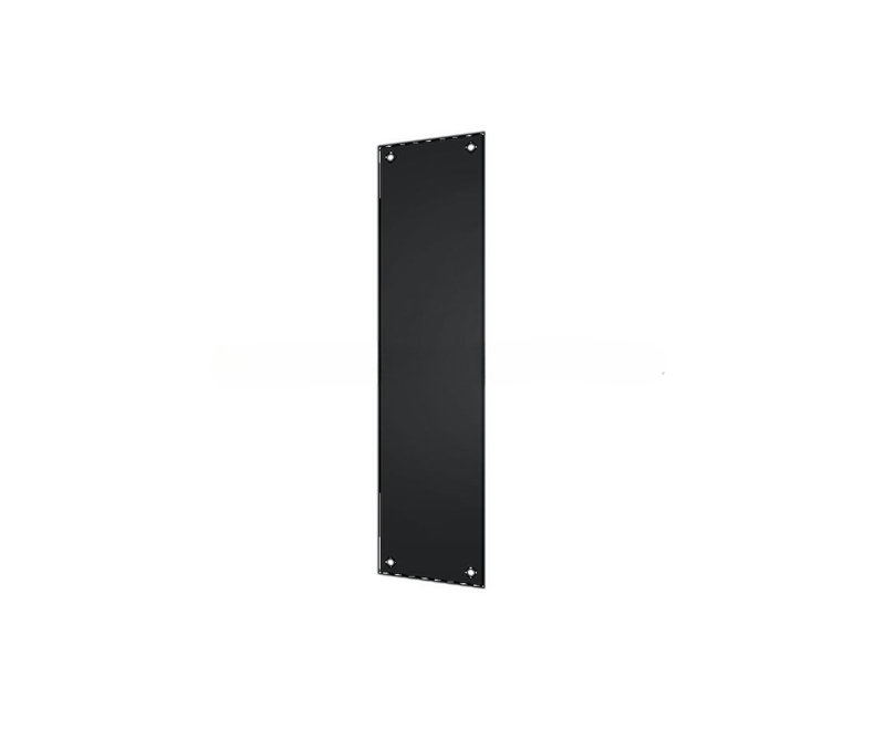 Deltana PP4016U19 PP4016 Plaque de poussée en acier inoxydable 4 po x 16 po noir