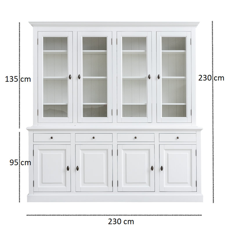 Topeka Display Cabinet, White