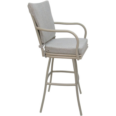 Tabouret d'extérieur en aluminium avec coussin Travisha