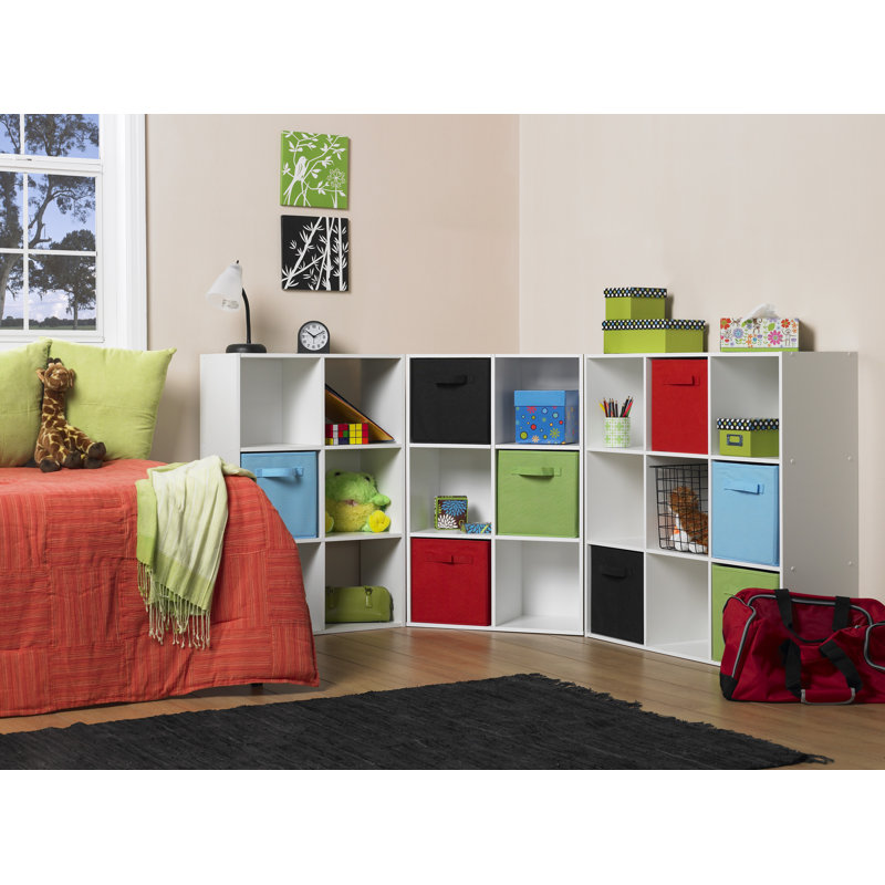 Closetmaid Cubeicals 28cm Fabric Cube Organisers with Handle, Red