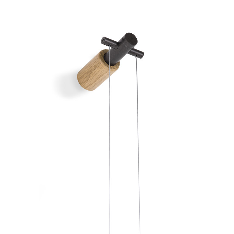 Pendulo Pendulum Wall Clock, Oak/Graphite