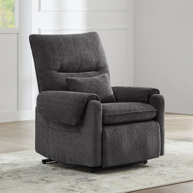 Upholstered Lift Power Recliner with Heat & Massage