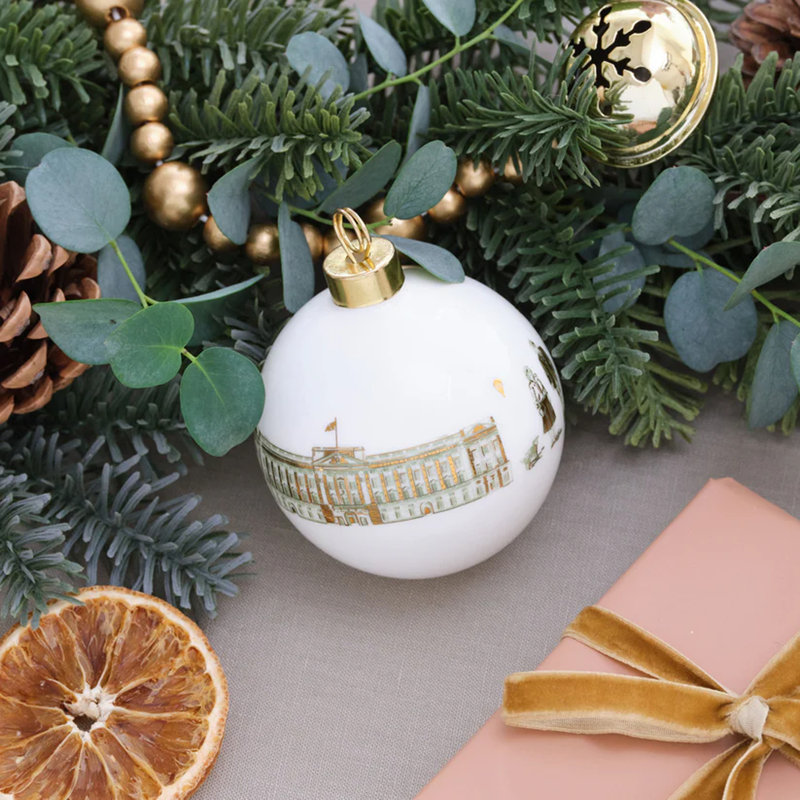6cm Bone China Bauble