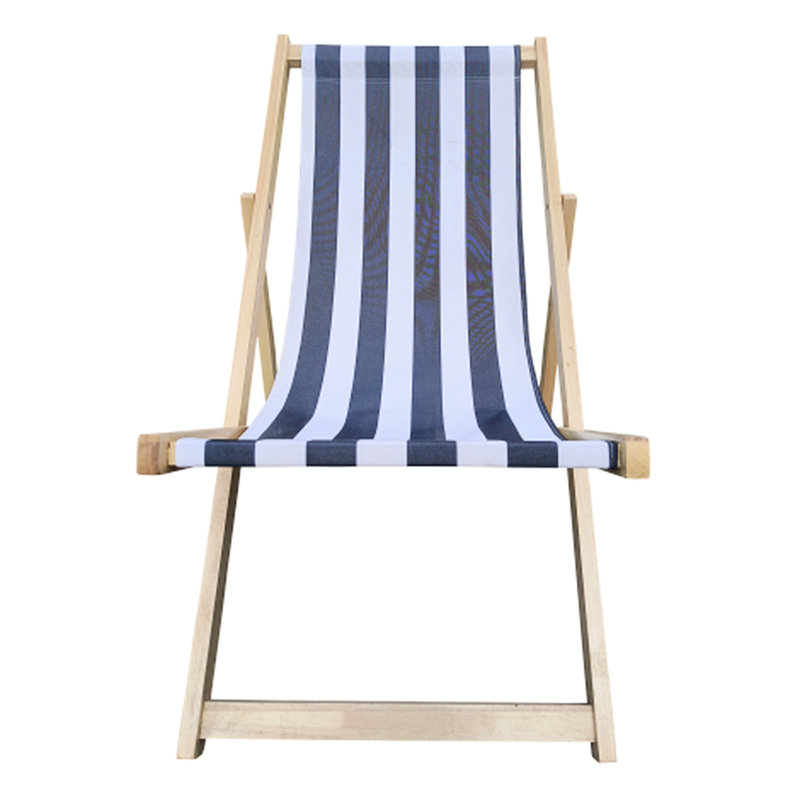 Dark Blue Populus Wood Sling Chair For Poolside - Outdoor Chair, 24.29 In. Width, 33.73 Height, 25.2 Package 220 Lbs Limit Folding In Made Of Wood, Weight