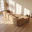 Canapé modulaire 4 places en chenille l 142,5 po x P 68,6 po x H 27,9 po Everwood
