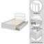 Lit plateforme avec tiroirs en bois-372778243