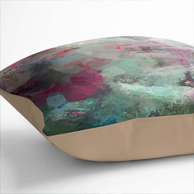 Colour In Motion Abstract Square Throw Cushion, 55 x 55 cm, Stone