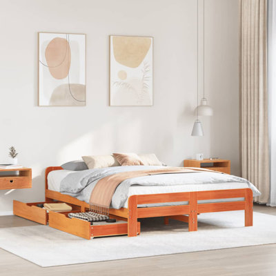 Solid Wood Storage Bed