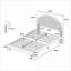 Structure de lit plateforme en laine grand format avec tête de lit à DEL, gris anthracite - aucun sommier nécessaire pour la chambre principale