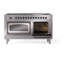 Cuisinière à double combustible ILVE Nostalgie II Series 60 po avec 9 brûleurs scellés et plaque de cuisson (gaz naturel, porte vitrée)-1686458115-1686458127