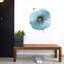 Art mural abstrait irisé bleu coquelicot II-124289583