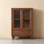 Armoire d'appoint traditionnelle avec rangement à tiroirs en noyer noir massif 31,5 po