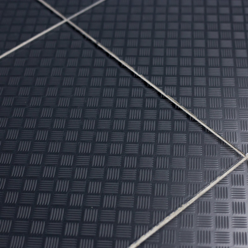 Carrelage de sol grand format en verre texturé 12 po x 12 po Elements Edge, Carbone givré gris