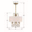 Lustre tambour en cristal taillé à la main à 3 lumières de 15 po de largeur Chabria-870591073