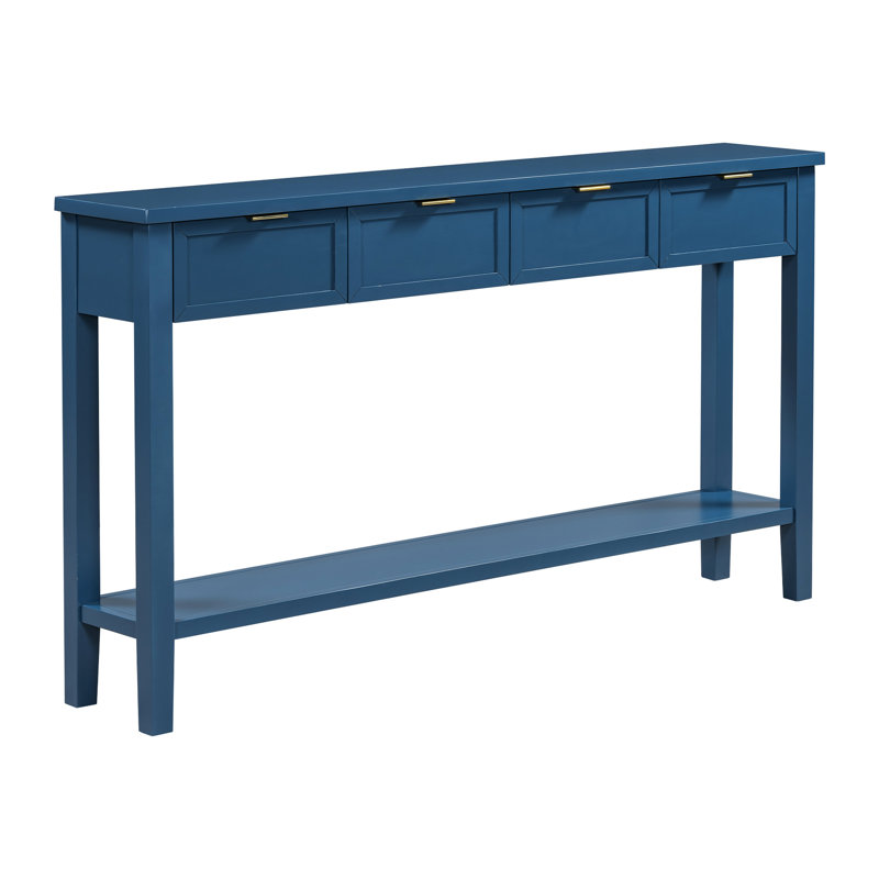 Console Lurant avec 4 tiroirs spacieux et un espace de rangement pratique pour un intérieur attrayant et élégant