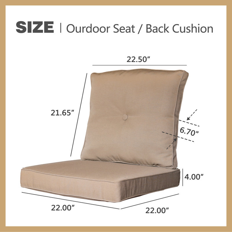 Coussin 2 pièces Winston Porter, Kaki