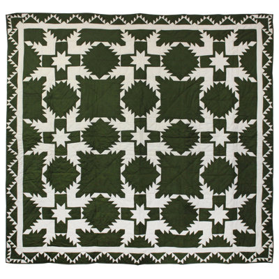 Green Feathered Star Throw
