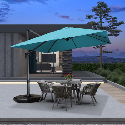 Shanissa 120'' Cantilever Blue Umbrella