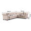 Chesterfield Corner Sofa L-Shape with Sleeping Function Cleo Blink in Velvet with Crystal Tufting-137161658-137161660