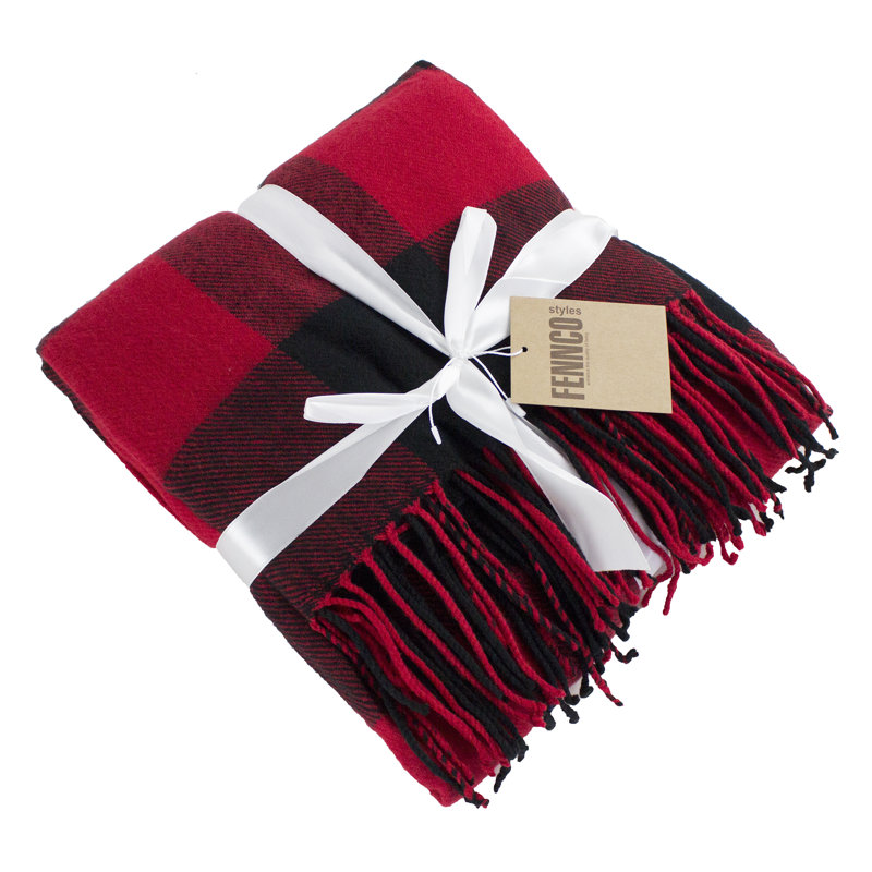 Hand Woven Throw Blanket, Red