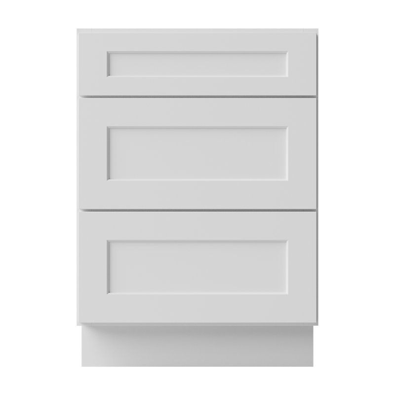 Armoire de cuisine en bois massif prête à assembler, 24", Blanc