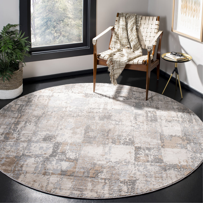 Keyra Performance Abstract Rug, Round 6'7"