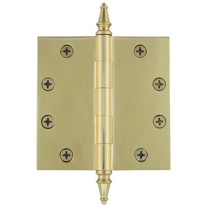 4.5'' x 4.5'' Brass Butt Bearing Hinge