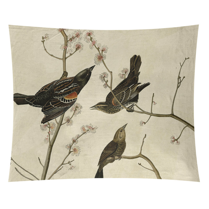 Maciejewski Polyester Tapestry, 107.5" H x 91" W, Red