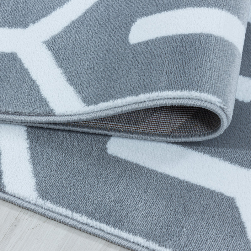 Tangier Flatweave Grey Indoor Rug, Rectangle 200 x 290cm