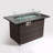 Lincolndale Rectangle Wicker Propane Smokeless Fire Pit Table