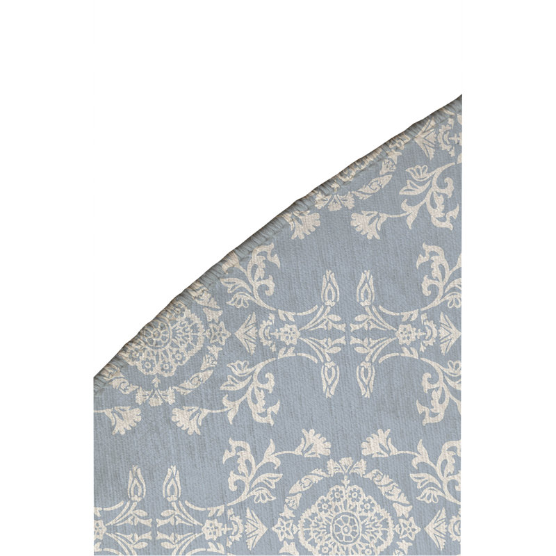 Jackie Soft Step Outdoor Area Rug, Round 5', Periwinkle