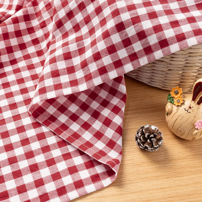 Rideaux de cuisine 100% coton, Rouge, L 30 po x L 30 po