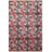 Pink-Themed Multi-Colored Geometric Patterned Fringed Vintage Decorative Rug-110013696
