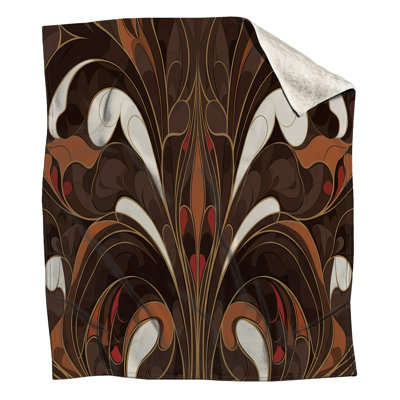 Couvertures ornées à motif brun