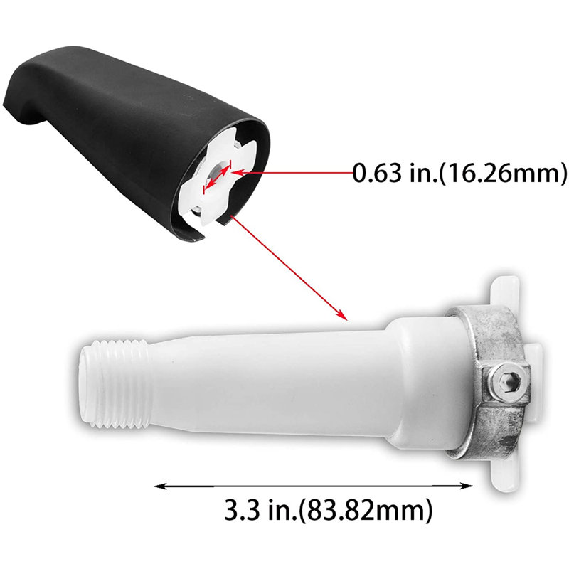 Sento Bathroom Tub Spout, Matte Black