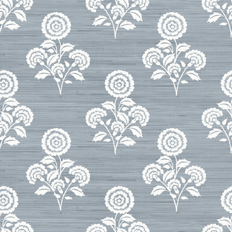 Rouleau de fleurs pelez et collez, Bleu minéral