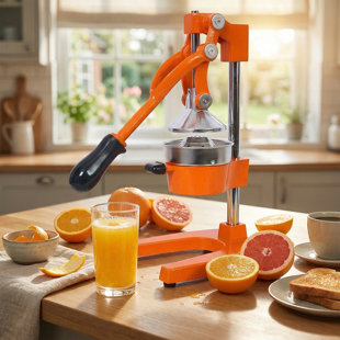Heavy-Duty Cast Iron Citrus Juicer - Professional Manual Hand Press For Fresh Orange, Lemon, And Pomegranate Juice