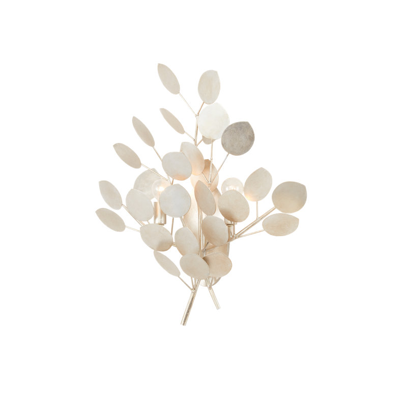 Lunaria 2 - Light Armed Sconce, Contemporary Silver Leaf