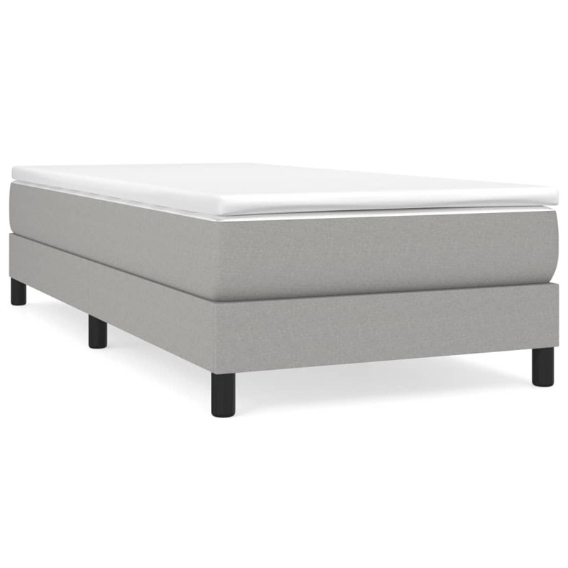 Structure de lit gris clair avec structure de lit et structure de lit moderne minimaliste, Light Grey/Black