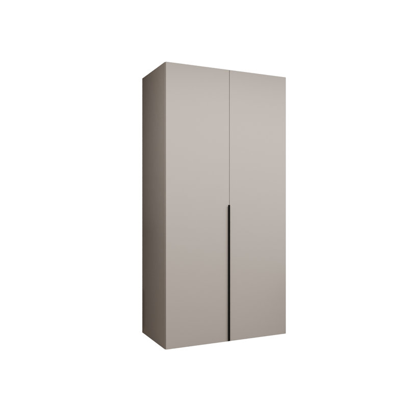 Manufactured Wood Wardrobe, Cashmere/Black