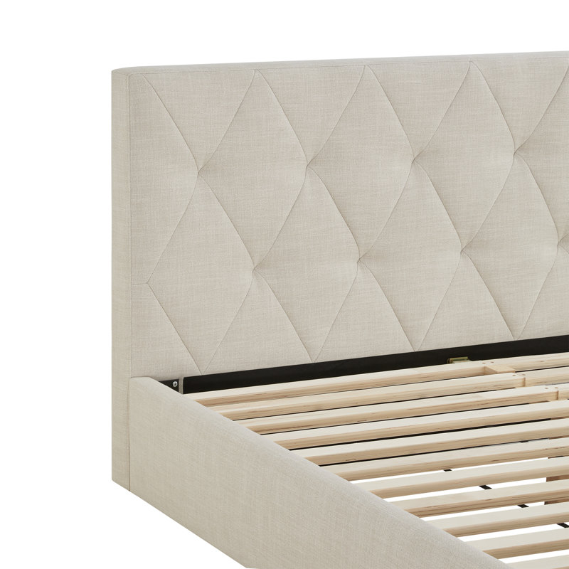 Lit plateforme tapissier Jayla Diamond, Grand