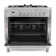 Cosmo 36 in. Stellar Collection 3.8 cu. ft. Dual Fuel Range, 5 Burners, Convection Oven, Textured Grip Handle, Stainless Steel