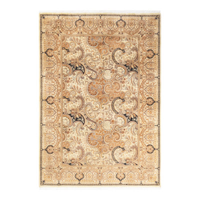 One-of-a-Kind 6' 3" X 8' 10" 2000s Wool Area Rug Ivory